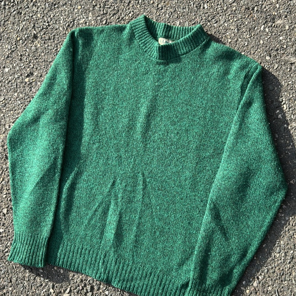 L.L. Bean Green Crewneck Sweater
